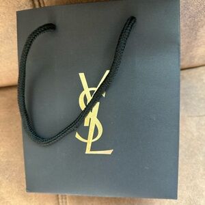 Yves Saint Laurent Black and Gold Bag. Measurements in other photo